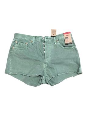 Levi’s 501 Cutoff Denim Shorts – Dusty Berle Green – Women’s Size 33